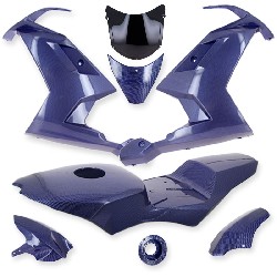 Verkleidung Kohlenfaser, blau, Sonderausgabe fr pocket bike Nitro, Nitro Motorradteile