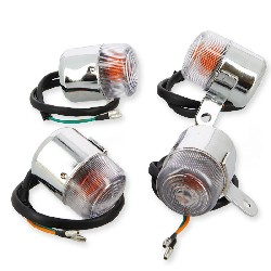 4 x Blinker hinten - vorn fr citycoco 50 ccm und 125 ccm (chrom), citycoco shopper teile