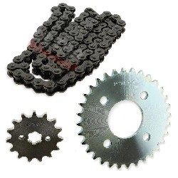 Getriebesatz Kette + Ritzel f�r Skymax ST125-6-6A, Teile Dax Skymax