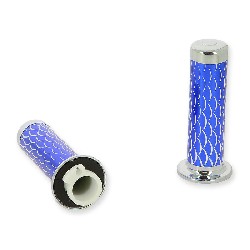 Griff Schuppenmuster, blau, Teile Pockets Supermoto