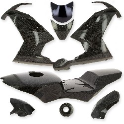 Verkleidung Kohlenfaser schwarz Sonderausgabe pocket bike MT4 (schwarz), Teile Pocket Blata MT4
