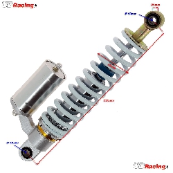 Sto�d�mpfer vorn mit Gasdruck 200ST-9  (Grau/Wei� , 335 mm), Shineray quad teile 200 ST9