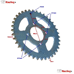 Kettenkranz 38Z ist f�r Quad Shineray 250ST-9C, Ersatzteile Shineray 250 ST9C
