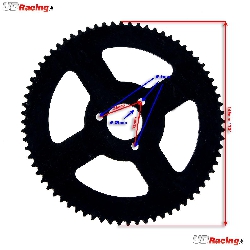 Kranz verst�rkt 72 Z kl. Teilung Typ 1, Teile Pocket Bike ZPF