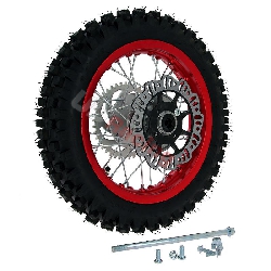 Rad hinten 12'', rot, (Spikes 12 mm) für dirt bike AGB27