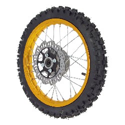 Rad vorn 14', gold, Spikes 10 mm, fr dirt bike AGB27