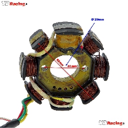 Stator f�r chinesischen Skooter 50 ccm, 4-Taktmotor (5 Kabel), Chinesische Motorroller Teile
