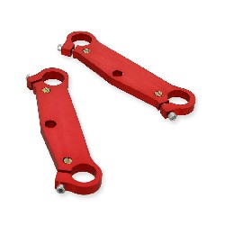 Gabelbrücken Tuning (Paar) für pocket bike, rot