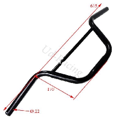 Lenker ATV 110cc - 125cc (Schwarz), Teile ATV 110cc - 125cc