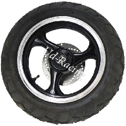 Rad vorn komplett f�r chinesischen Skooter (schwarz - typ 1), Chinesische Motorroller Teile