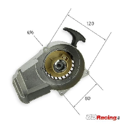 Seilzugstarter mini moto + Aluritzel f�r Pocket Bike Supermotard - Rot, Teile Pockets Supermoto