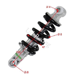D�mpfer hinten f�r pocket bike supermotard (750lbs, 150mm), Teile Pockets Supermoto