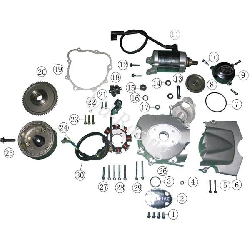 Anlassergetriebe Achse f�r Quads SPY250F1, Teile ATV SPY250F1