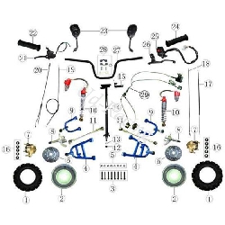 Achsschenkel rechts f�r Quad Shineray 200STIIE-STIIE-B, Ersatzteile Shineray 200STIIE und STIIEB